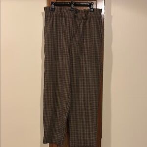 Madewell Brown Plaid Pants